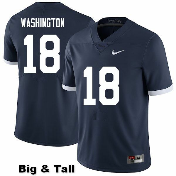 NCAA Nike Men's Penn State Nittany Lions Parker Washington #18 College Football Authentic Big & Tall Navy Stitched Jersey HEM7498SI